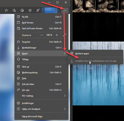 Göra App i Edge