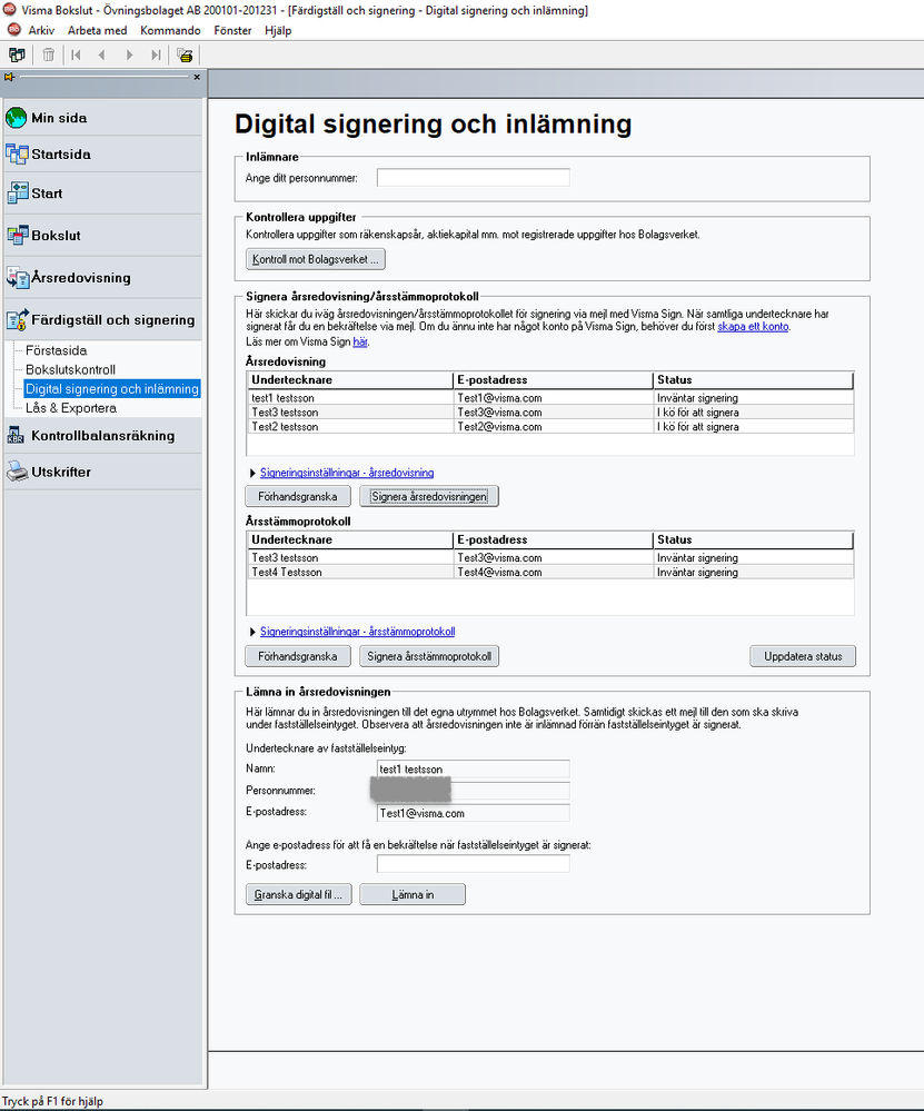 Visma Sign integrerat i Visma Bokslut.