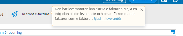 Bjud in leverantörer att skicka e-fakturor.