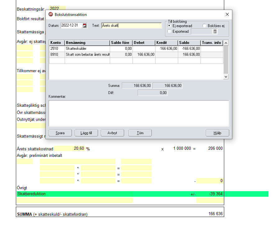 Löst Bokföra Skattereduktion för inventarier Visma Spcs Forum