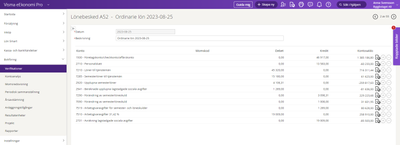 Verifikation bokförd mot 1930 i Visma eEkonomi