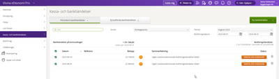 Matcha flera banktransaktioner mot en verifikation i Visma eEkonomi