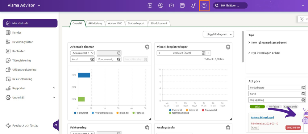 AI-assistenten i Visma Advisor.